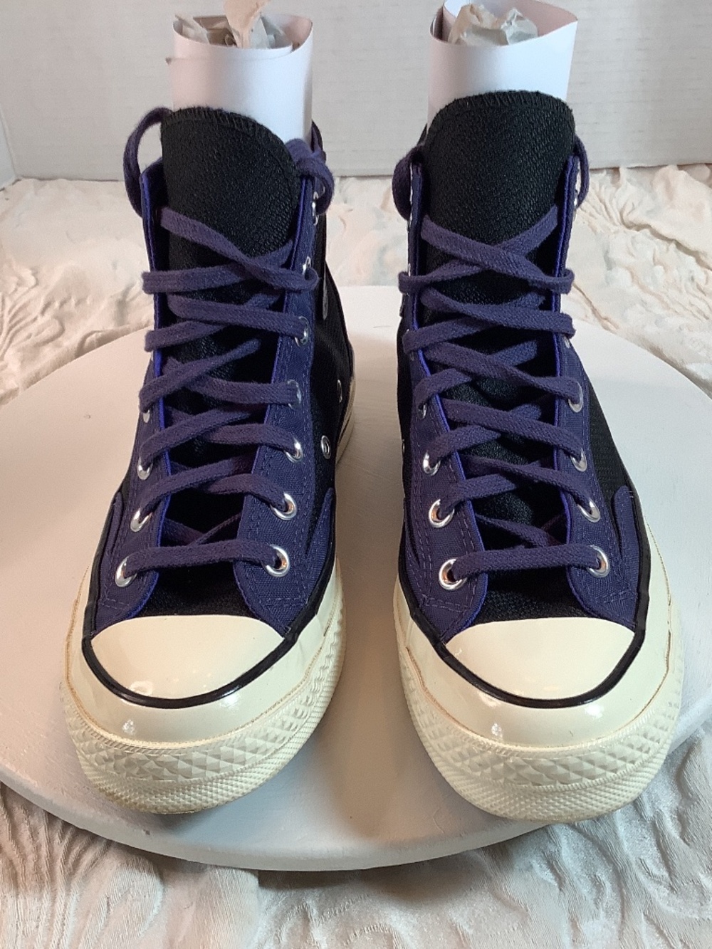 EUC Converse Allstar Chuck Taylor hi-top waterproof unisex M-5, W-7 blue black - Picture 4 of 14